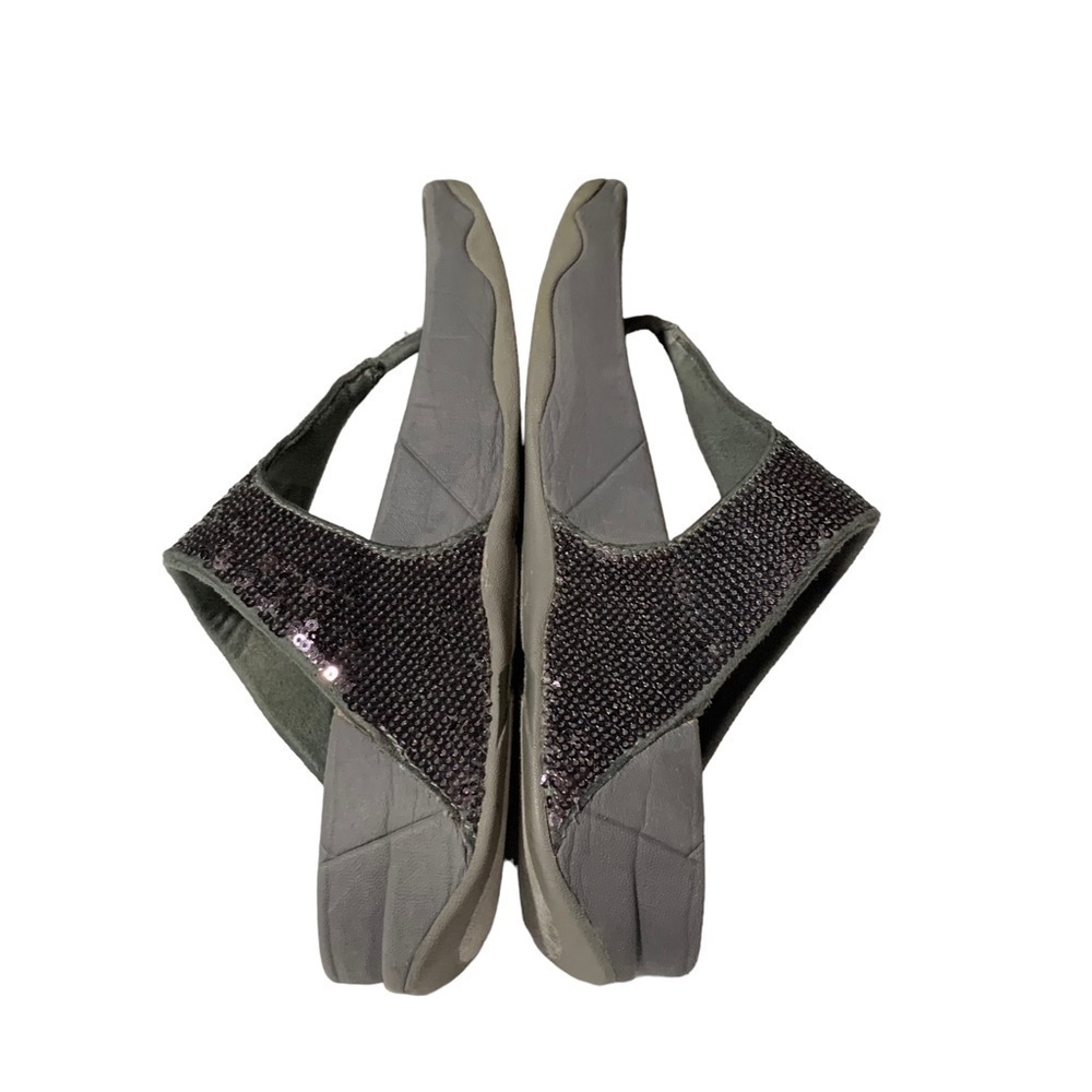 FitFlop Electra Classic Gray Sequins Thong Comfort Walking Sandals US 5 - Picture 5 of 6